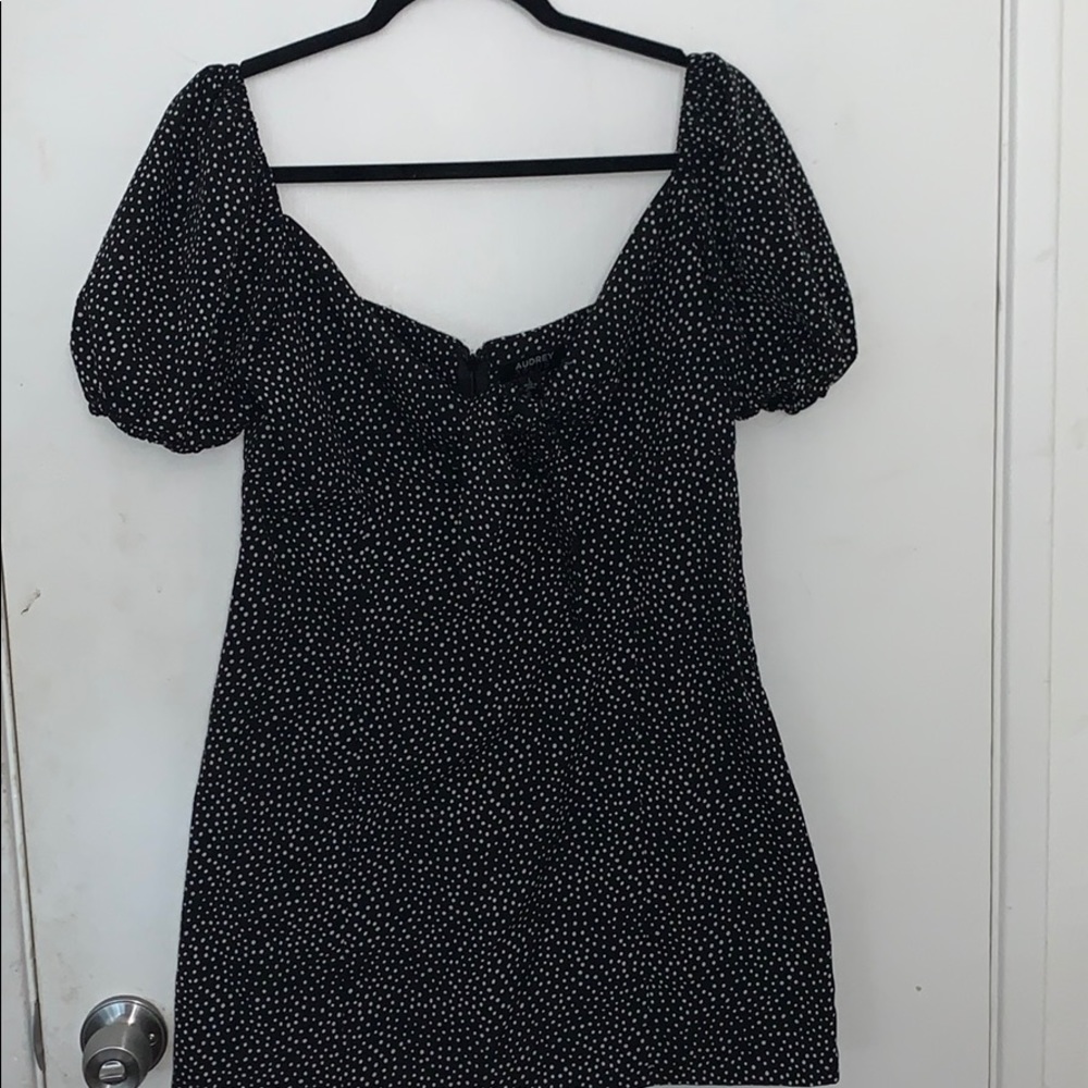 Audrey 3 plus 1 Polka Dot mini dress